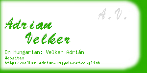 adrian velker business card